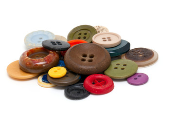 buttons of different size, shape and color