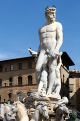 Statue of Neptune on Piazza della Signoria in Florence