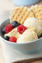 Ice cream with berries