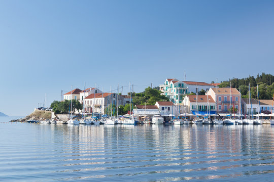 Fiskardo on the Island of Kefalonia in Greece