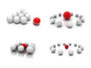 leadership concept 3d render illustration