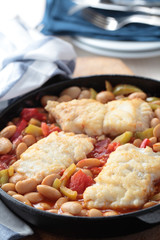 Cod fillet with vegetables