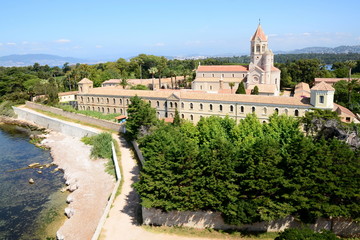 France, côte d'azur, Ile saint Honorat, monastère, abbaye.