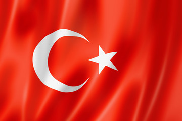 Turkish flag - obrazy, fototapety, plakaty