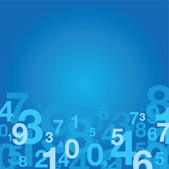 blue number background