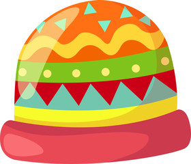 Colorful winter hat