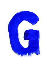 Letter g on white background