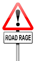 Road rage concept.