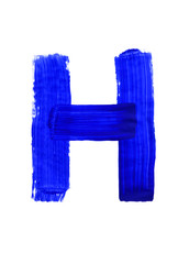 Letter h on white background