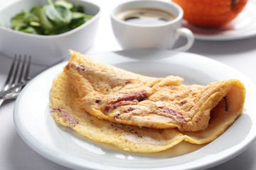 Breakfast with omelet