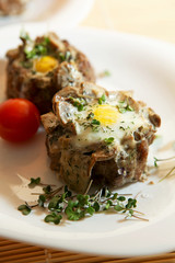 Eggs in the minced meat