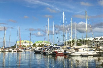 Fototapeta na wymiar Port w Saint-François Gwadelupie
