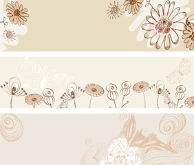 Flowers fantasy. Cute background  for your text.