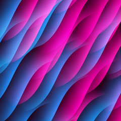 Abstract background with blue and pink waves - obrazy, fototapety, plakaty