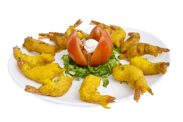 Gambas con gabardina