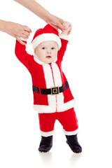 first steps of Santa claus baby