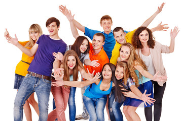 Obraz premium Group people isolated.