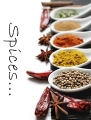 Keuken spatwand met foto Spices © hitdelight