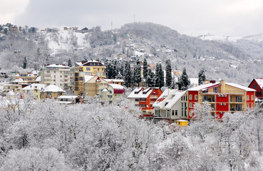 Winter landscape of Sochi