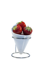 Erdbeere in Hörnchen