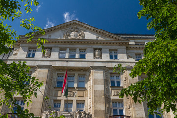 typical buildings 19th-century in Buda Castle district of Budape