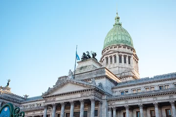 Papier Peint photo Monument historique Building of Congress  in Buenos Aires, Argentina