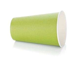 Green paper coffee cup