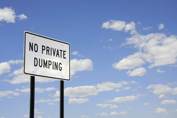 No private dumping