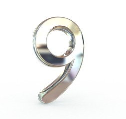 3d number isolated.
