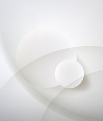 Abstract minimalist design in a light tone. Two circle.