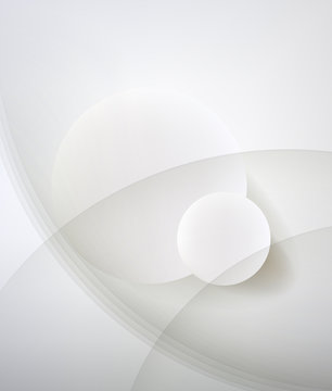 Abstract Minimalist Design In A Light Tone. Two Circle.