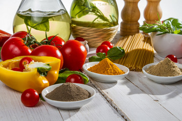 Fresh Ingredients for spaghetti