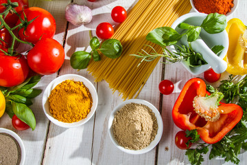 Preparation for cooking spaghetti