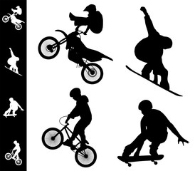 Silhouetten *** MOTORCICLE-BMX-SNOW-SKATE