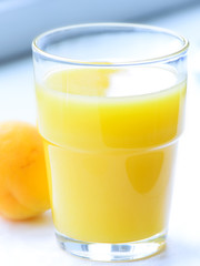 Glass of apricot juice
