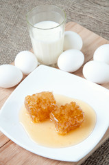 Milk and honey, studio shot