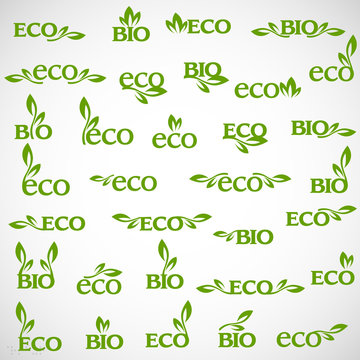 Big collection of vector Eco-icons