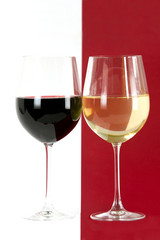 Red and white wine