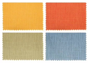 Deurstickers set of fabric swatch samples texture © aopsan