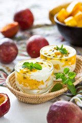 Passion fruit and Mango dessert