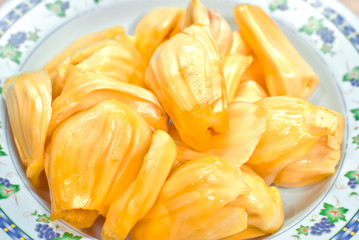 Thai jackfruit on a plate