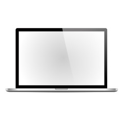 Laptop isolated 1 on white