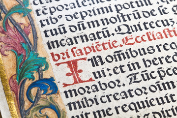 fragments of the Latin missal