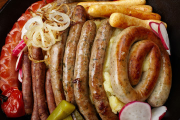 different kinds of sausages