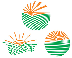 stylized illustration of sunset/sunrise