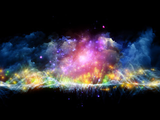 Fototapeta na wymiar Colorful fractal clouds