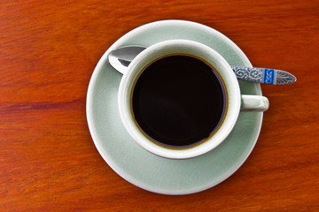 A cup of hot espresso