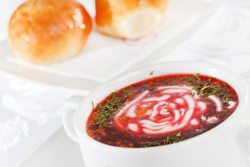 Red soup with herbs & spice