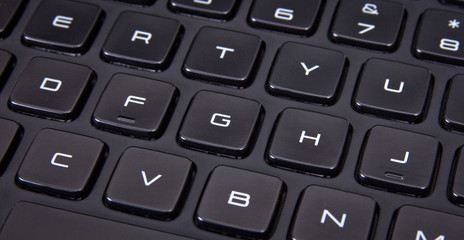 keyboard with black buttons