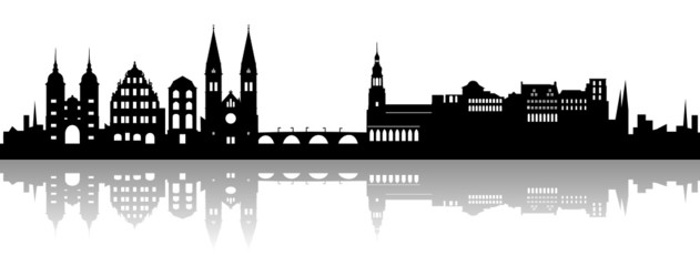 Naklejka premium Heidelberg Panorama